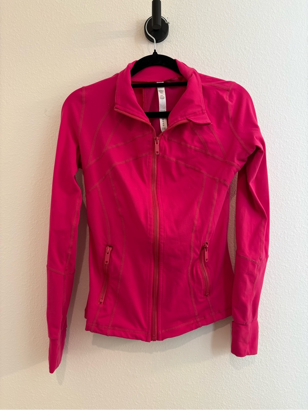 Lululemon Define Jacket Size 2 Hot Pink Fuschia Full Zip Athletic